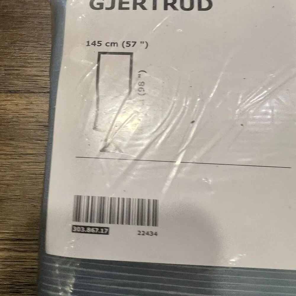 New Ikea Gjertrud Pair Curtain 2 Panels NEW 57 x 98 Semi Sheer blue green teal